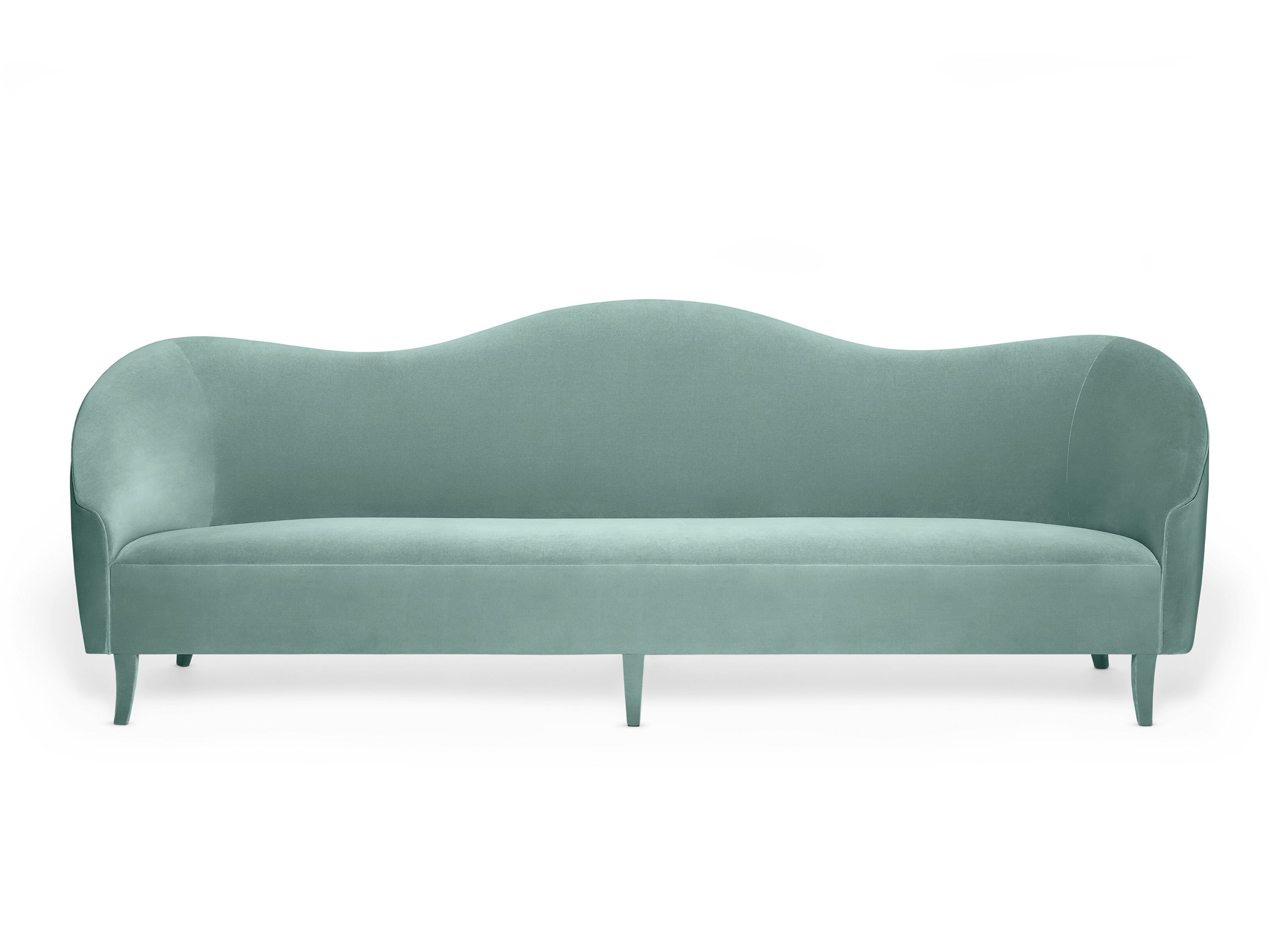 3-местный бархатный линейный диван Munna ROSIE ARCH-00049202