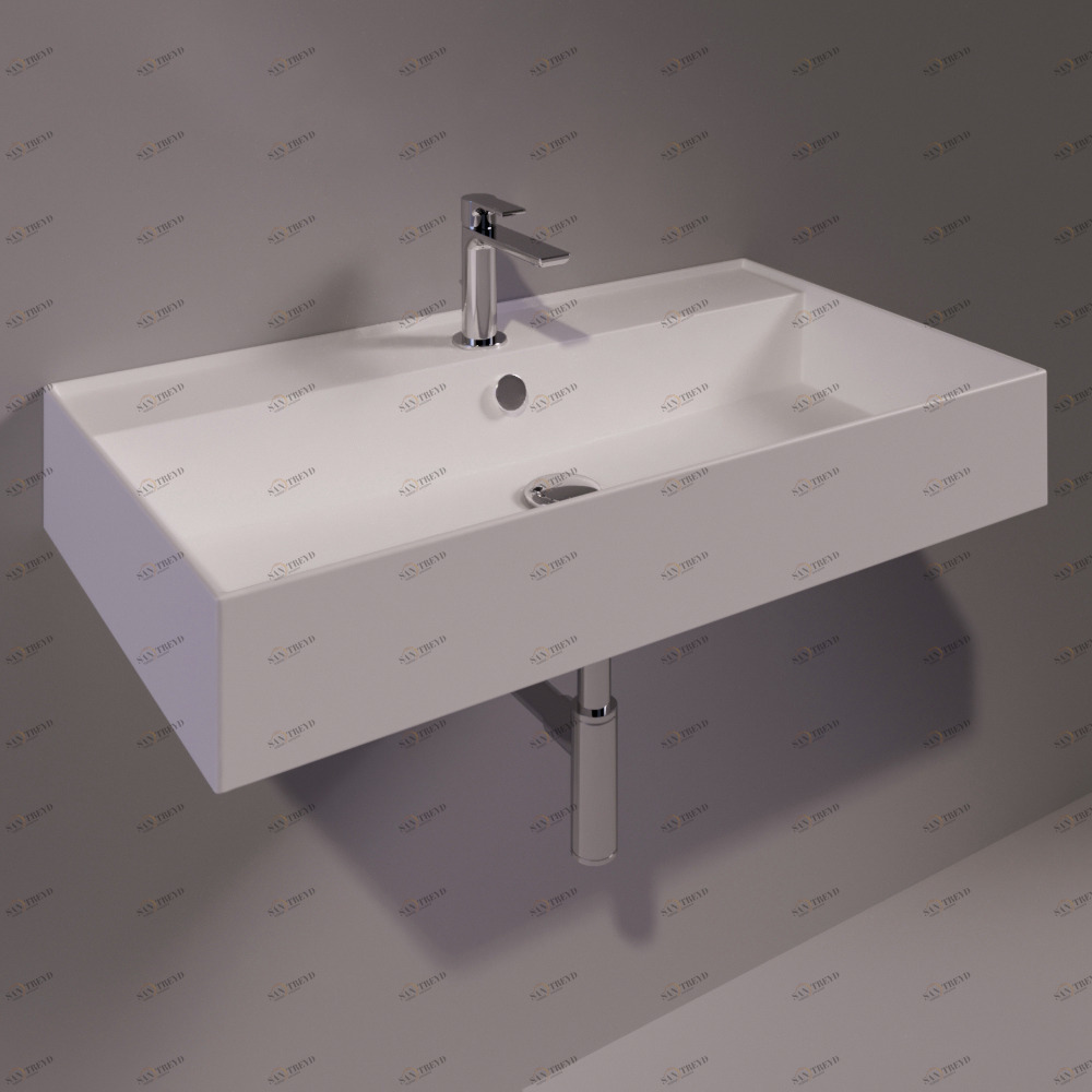 AG81BIANCOMATT Подвесная раковина настенная прямоугольная Simas Agile белая