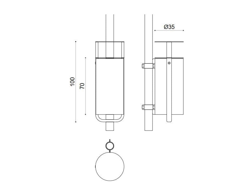 Корзина для мусора из оцинкованной стали DIMCAR DIAPASON ARCH-00115561 - Вид №2
