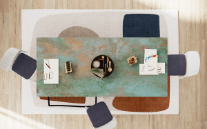 Прямоугольный керамический стол