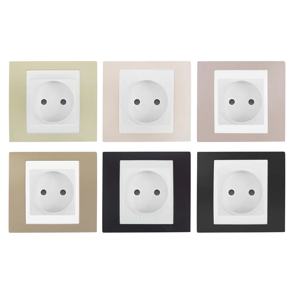 Розетка встраиваемая Systeme Electric Unica без заземления со шторками цвет белый STLM-2004062 - Вид №1