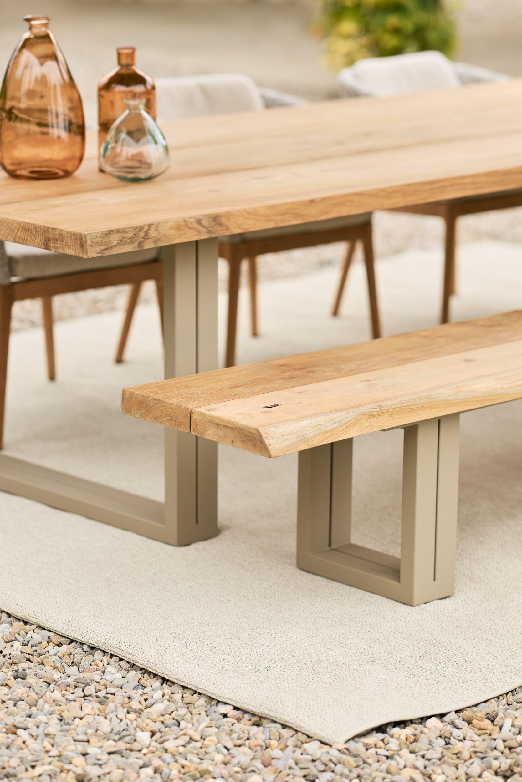 Алюминиевая и деревянная садовая скамейка Jardinico природа ARCH-00059787 - Вид №5