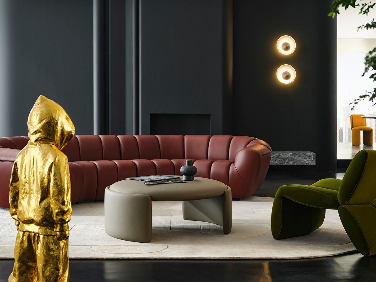 Кожаный изогнутый диван HC28 maison SKYLAR ARCH-00146276 - Вид №6