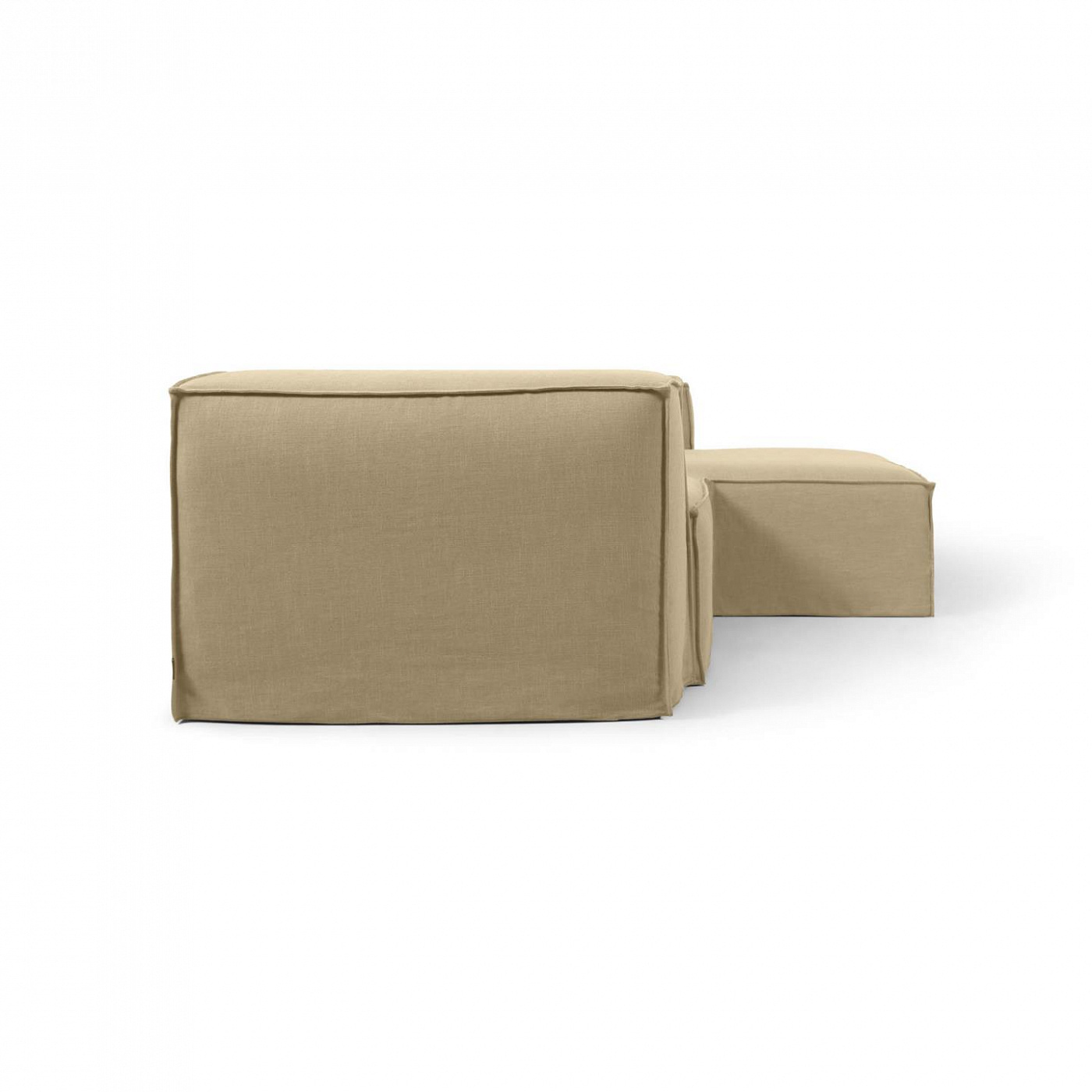 107960 Диван 2-местный с шезлонгом справа и съемными чехлами из бежевого льна 240см La Forma Blok - Вид №3