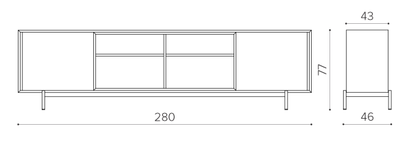 BL C280 280 cm cupboard True Design Blade Cabinet  - Вид №1