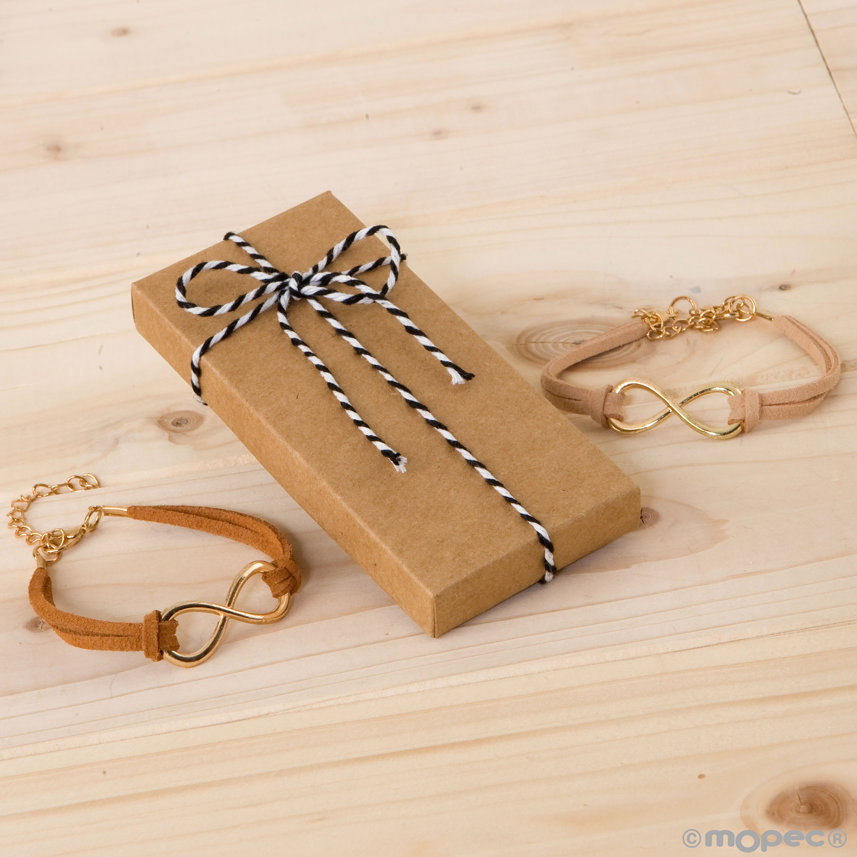 KA105 Набор из 2 браслетов, коричневый / серая кость Dekoraniaevents Bodas 