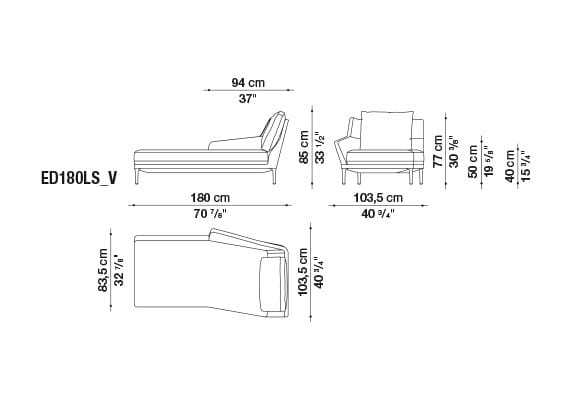 Ткань Dormeuse B&B Italia Edouard ARCH-00140009 - Вид №1
