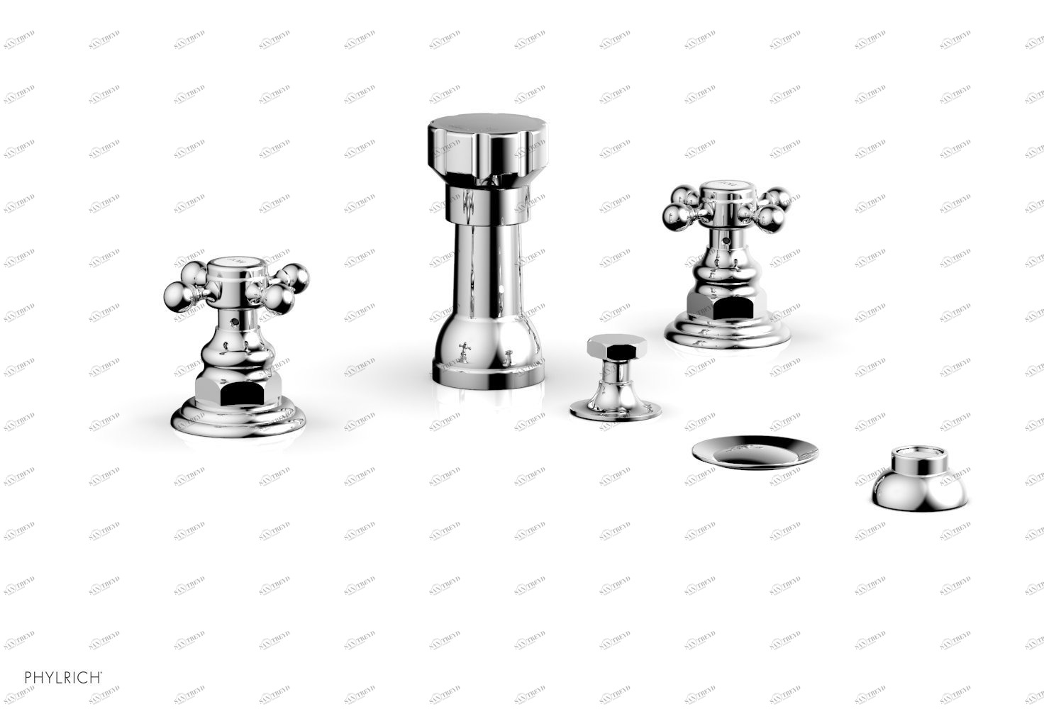 Смеситель для биде HEX TRADITIONAL Phylrich  500-60-026 Хромированный 