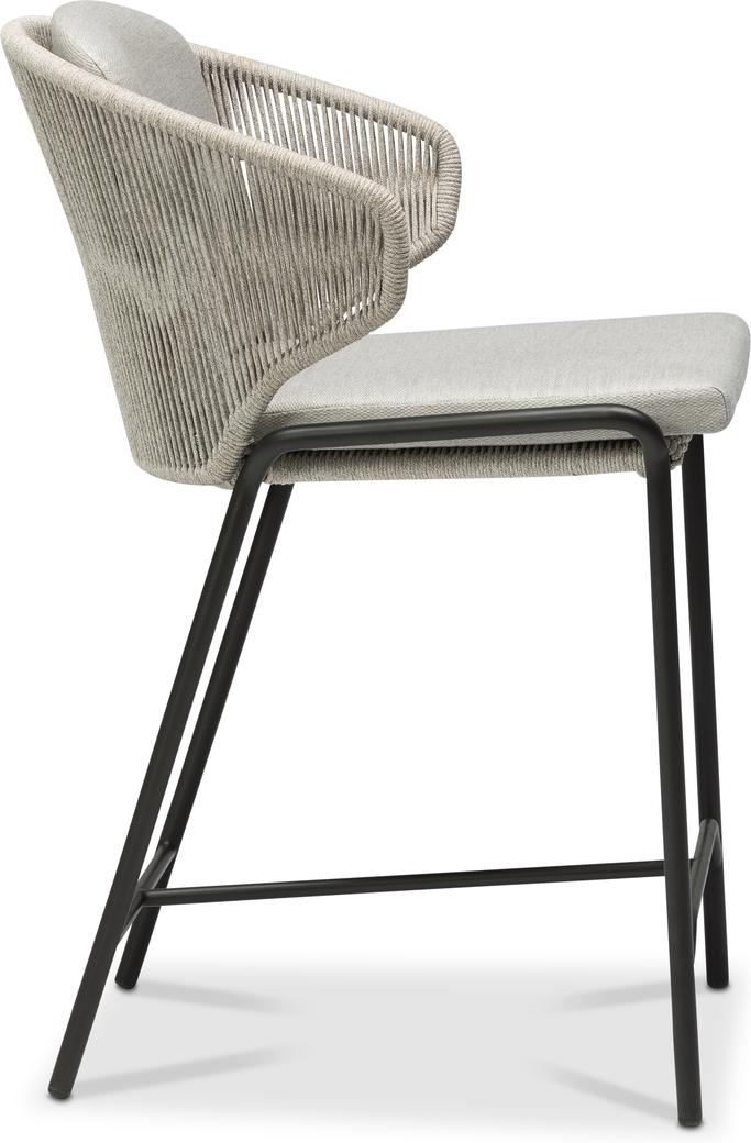 Барный стул 61 веревка лава серебро Manutti Radius MNST732 - Вид №2