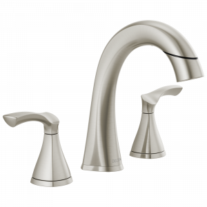 35748LF-SPPD Смеситель для ванной комнаты с двумя ручками Delta Faucet Sandover Матовый никель Spotshield