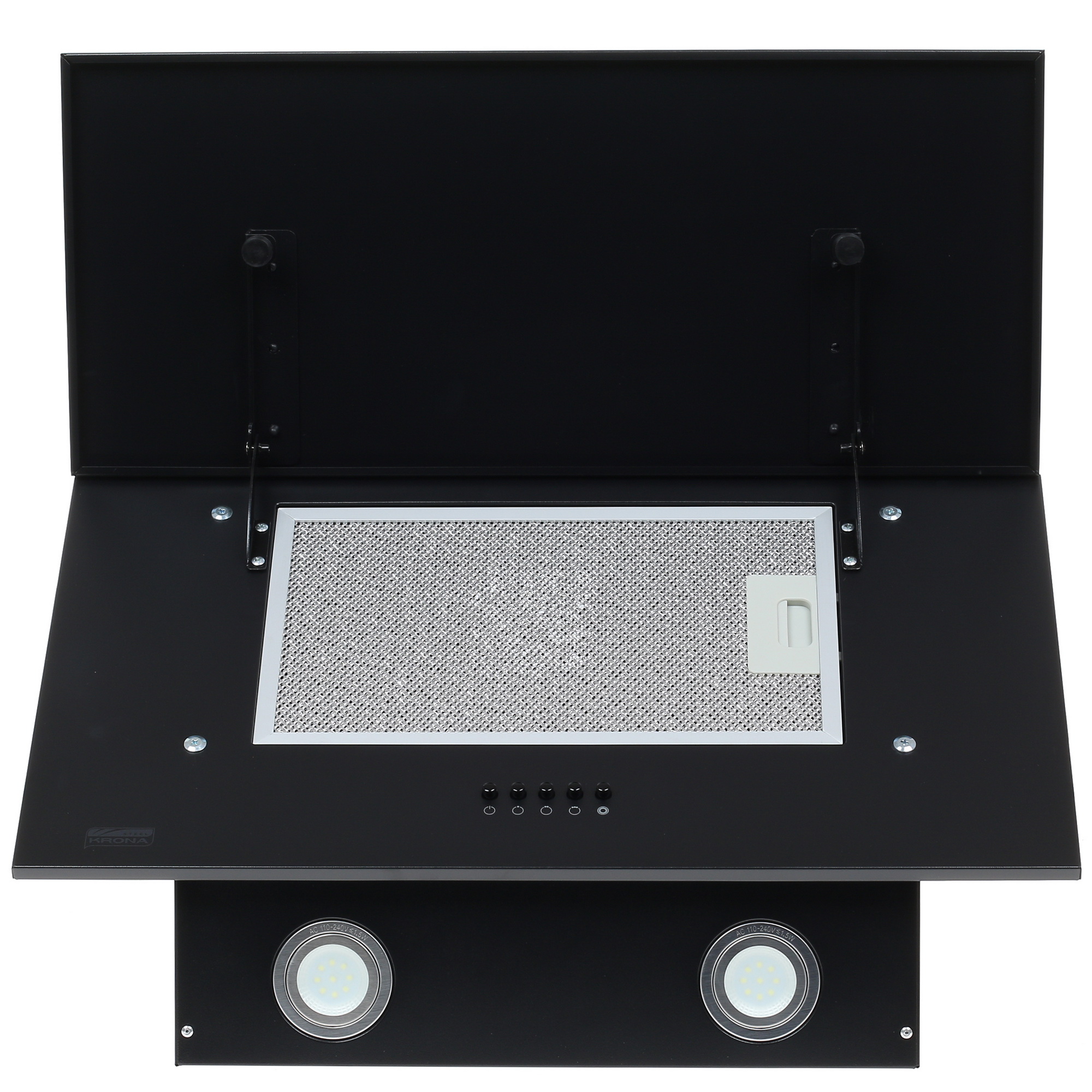 1222077 Вытяжка наклонная KRONA OLLY 600 PB черный/черный STDN-0135377 - Вид №6