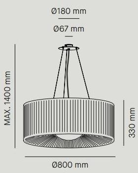 Milan Iluminacion Регулируемый подвесной светильник из ткани Lap 6719 - 3719 -2719 - Вид №5