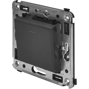 Инвертор встраиваемый DKC Avanti 1 клавиша цвет черный матовый