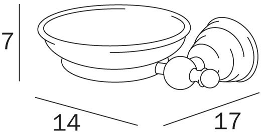 INDA® Настенная стеклянная мыльница Raffaella A32110 - Вид №1