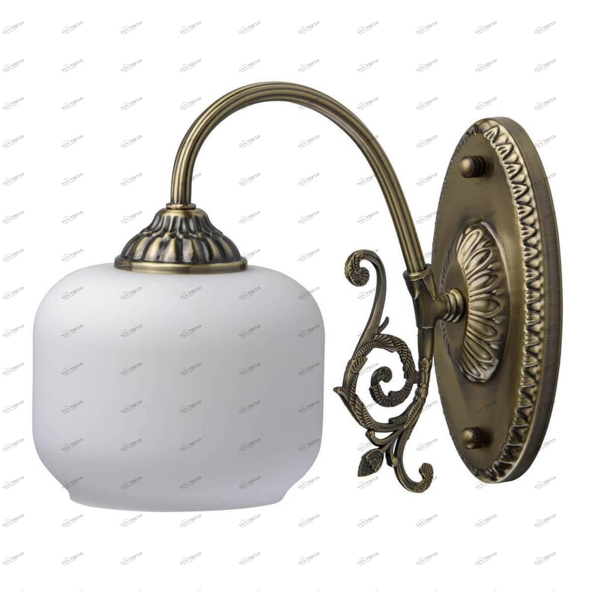 Бра со стеклянным плафоном бронзовое "Моника" 372022901 MW-LIGHT МОНИКА 00-3928101 Белый;бронза