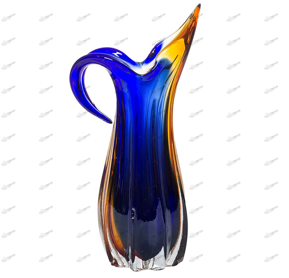 Ваза стеклянная синий 37 см Actava GARDA DECOR - 033956 Синий 