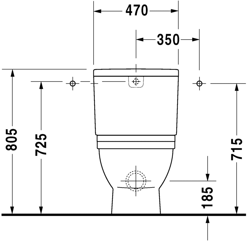 2104090000 Компакт унитаз с бачком Белый Duravit Starck 3 Германия - Вид №3