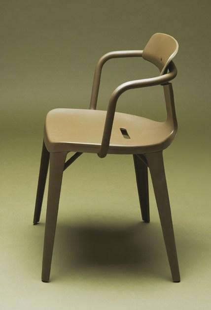 Tolix Штабелируемый стул из нержавеющей стали с подлокотниками sun-id-1450628 - Вид №6