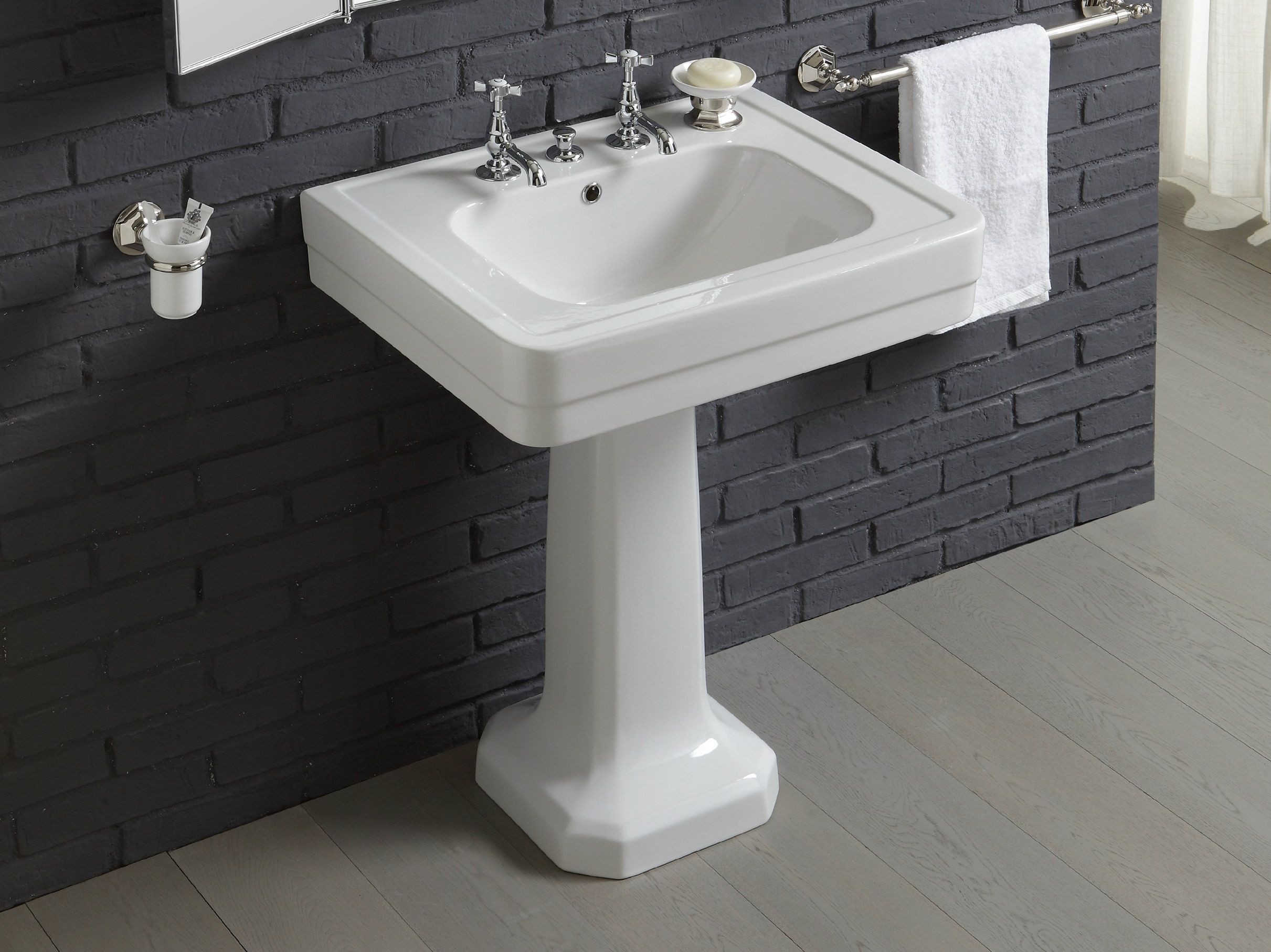 Прямоугольная керамическая раковина на колонне BLEU PROVENCE ARCH-00136432