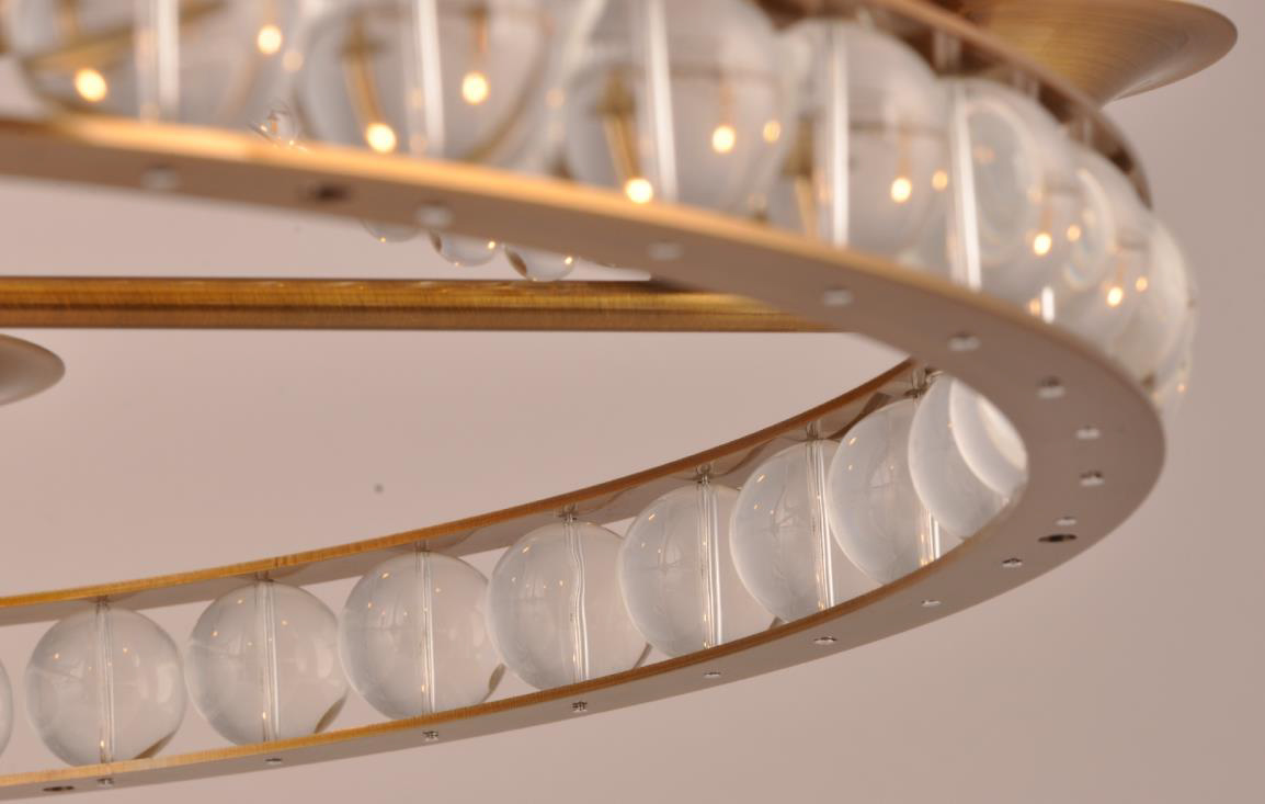 Люстра стеклянная 67х60 см латунь Regency PG6957 DELIGHT COLLECTION ДИЗАЙНЕРСКИЕ 00-3883061 Золото;прозрачный  - Вид №4