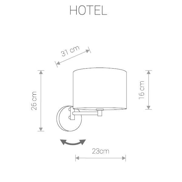 Бра настенное серое Nowodvorski Hotel 9303 NOWODVORSKI HOTEL 00-3928786 Серый - Вид №2