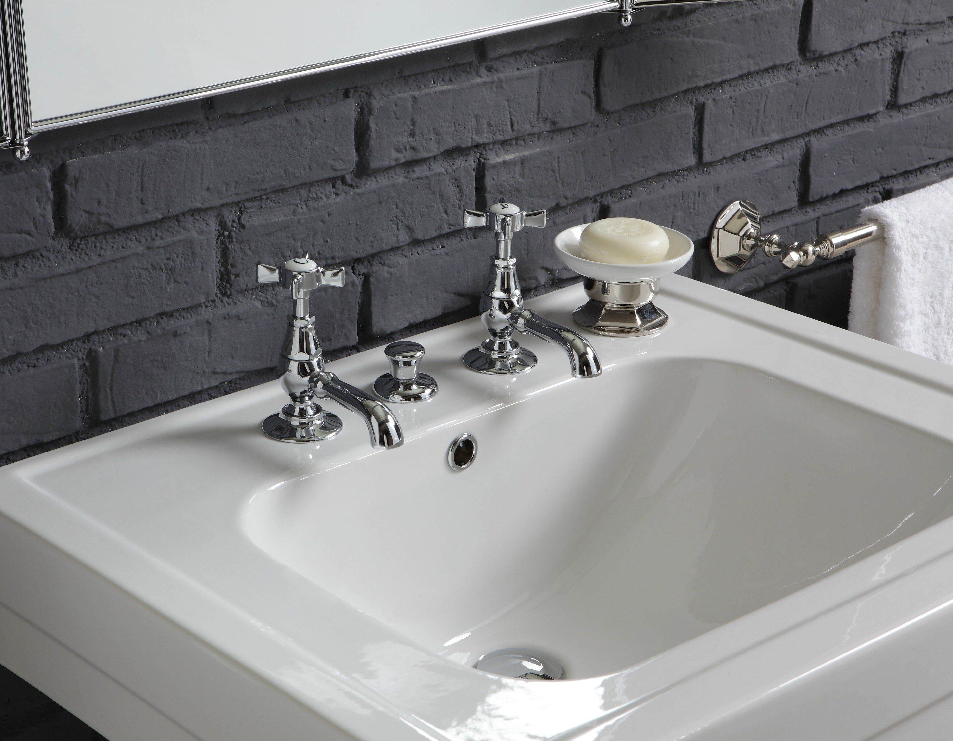 Прямоугольная керамическая раковина на колонне BLEU PROVENCE ARCH-00136432 - Вид №6