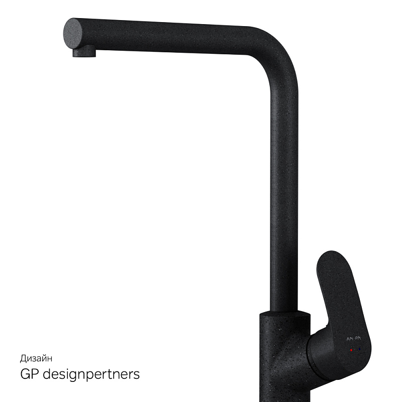 F8005022 смеситель для кухни L-образный излив черный шт. AM.PM Like - Вид №8