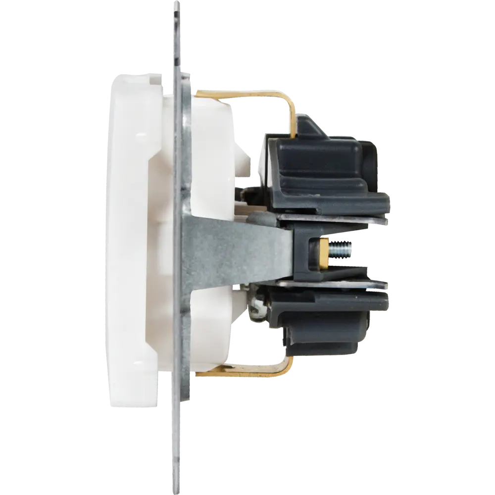 Розетка встраиваемая Legrand Cariva с заземлением, цвет белый STLM-2155536 - Вид №3