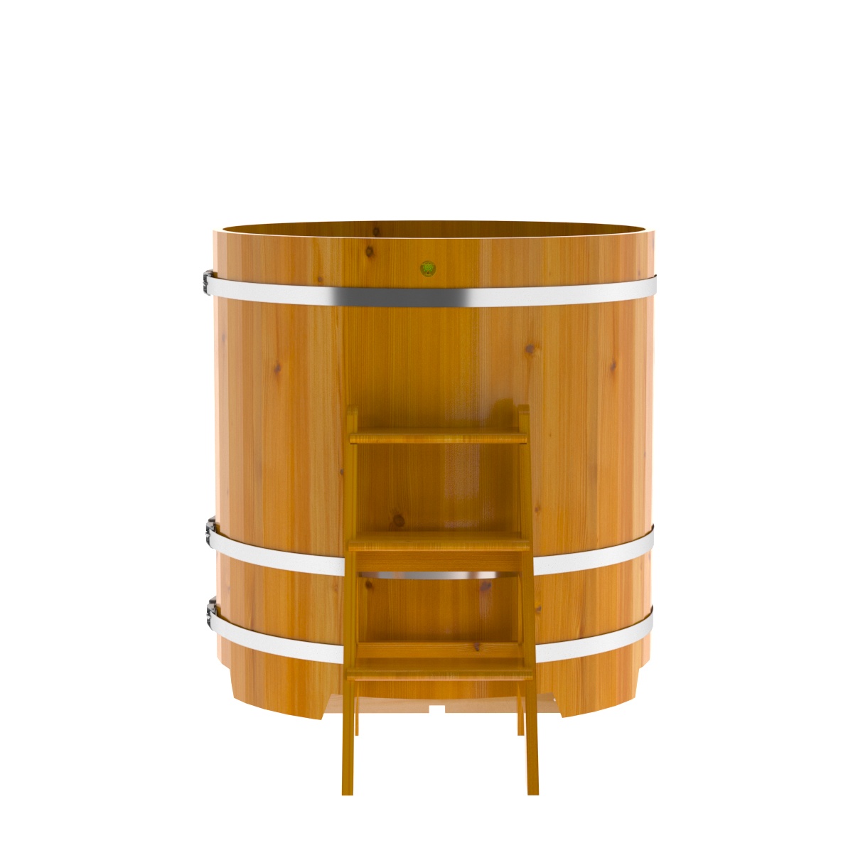 2225 Купель круглая из лиственницы Рустик d=1,17х1,2 натуральная Alyarus  - Вид №4