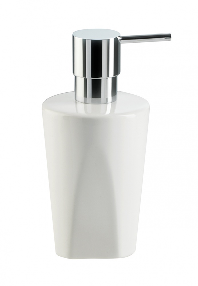 LZ30AP(08-BI) Stil Haus Liz, настольный керамический дозатор, цвет хром - белая керамика