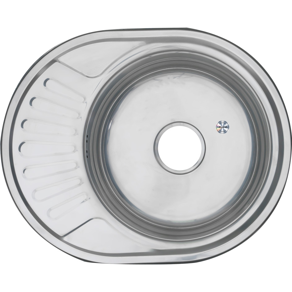 Мойка 5745 U MELANA 0,6/160 врезная овальная с сифоном (120 ta *15) 120 ta (*15) - Вид №2