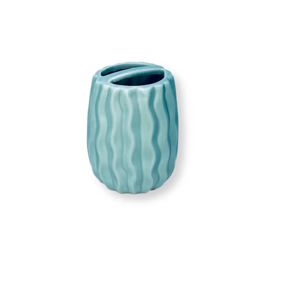 Стакан для зубных щеток Primanova Cake — голубая керамика для ванной 89380964 STLM-1569262