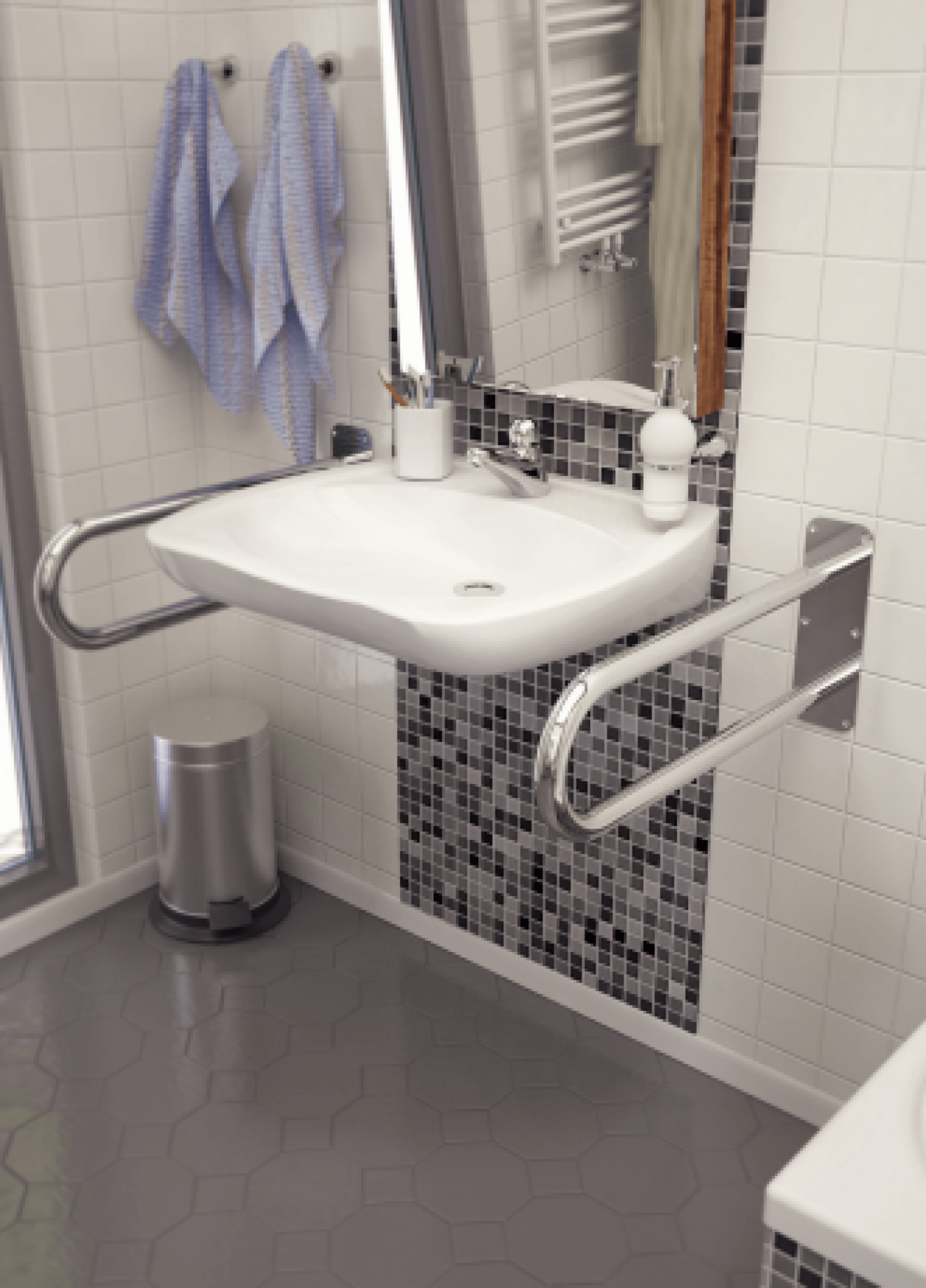 Сантехнические аксессуары WBUSX001 Hастенная ручка Terma ∅32  - Вид №8