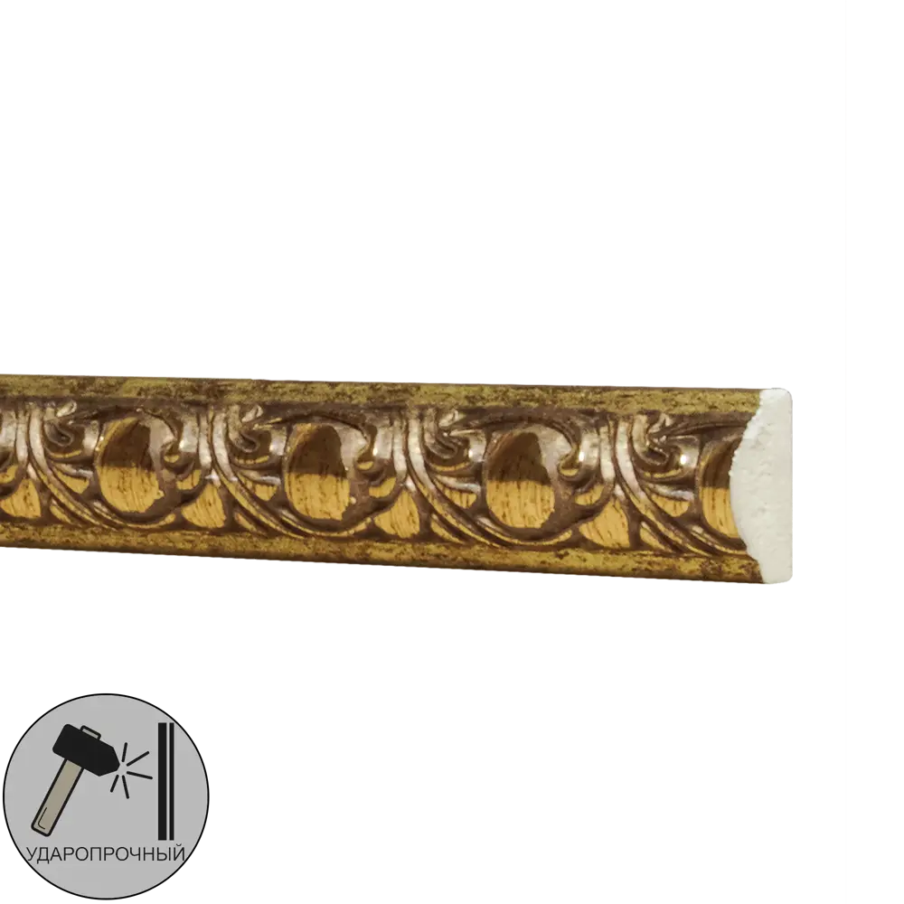Молдинг настенный полистирол Decomaster 130C-58 золотой 8х15х2000 мм STLM-2076180