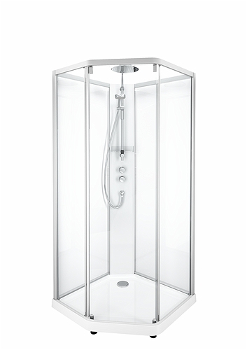 558.131.00.1 IDO Showerama 10-5 800x900 Пятиугольный комфорт, IDO Showerama pelare Comfort vit 