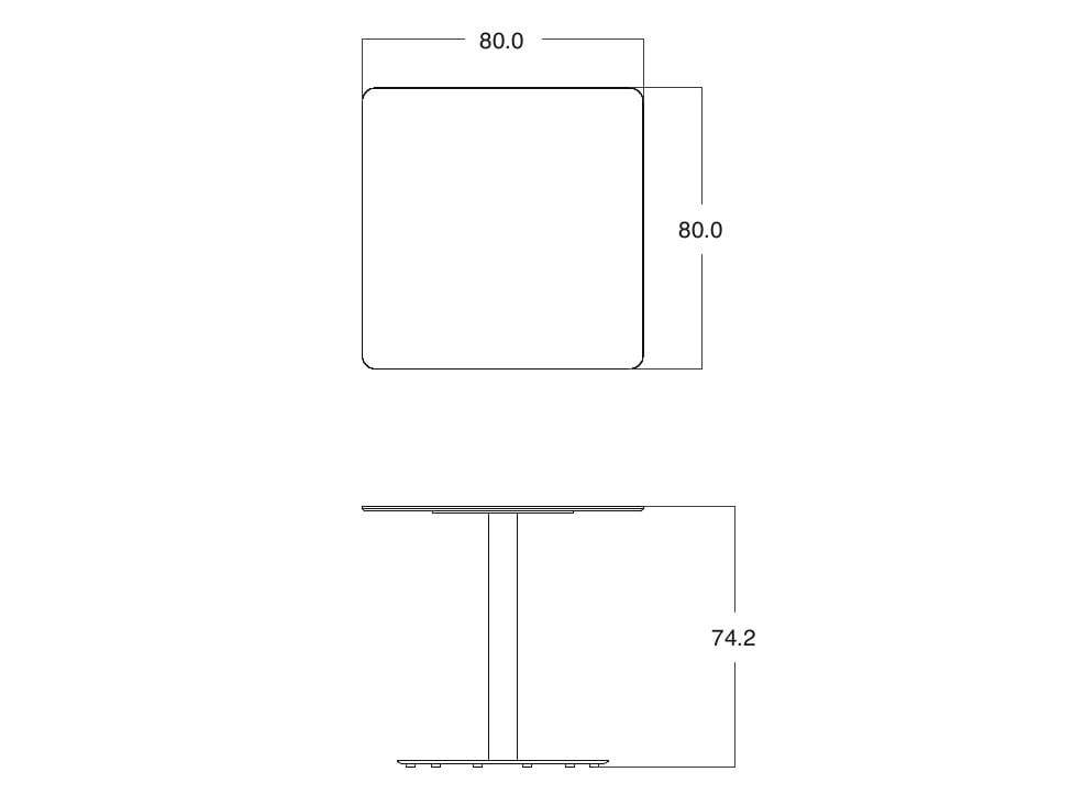 Керамический квадратный садовый стол TRIBÙ T-Table ARCH-00123919 - Вид №3