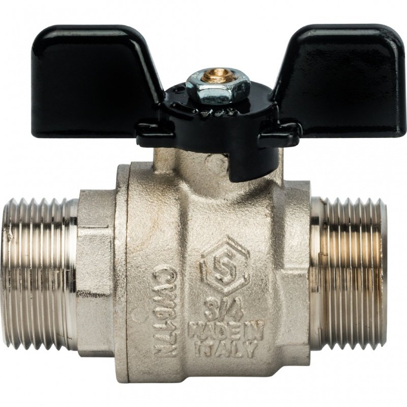 Кран шаровый STOUT НН 3/4" полнопроходной, бабочка SVB0006000020 - Вид №1
