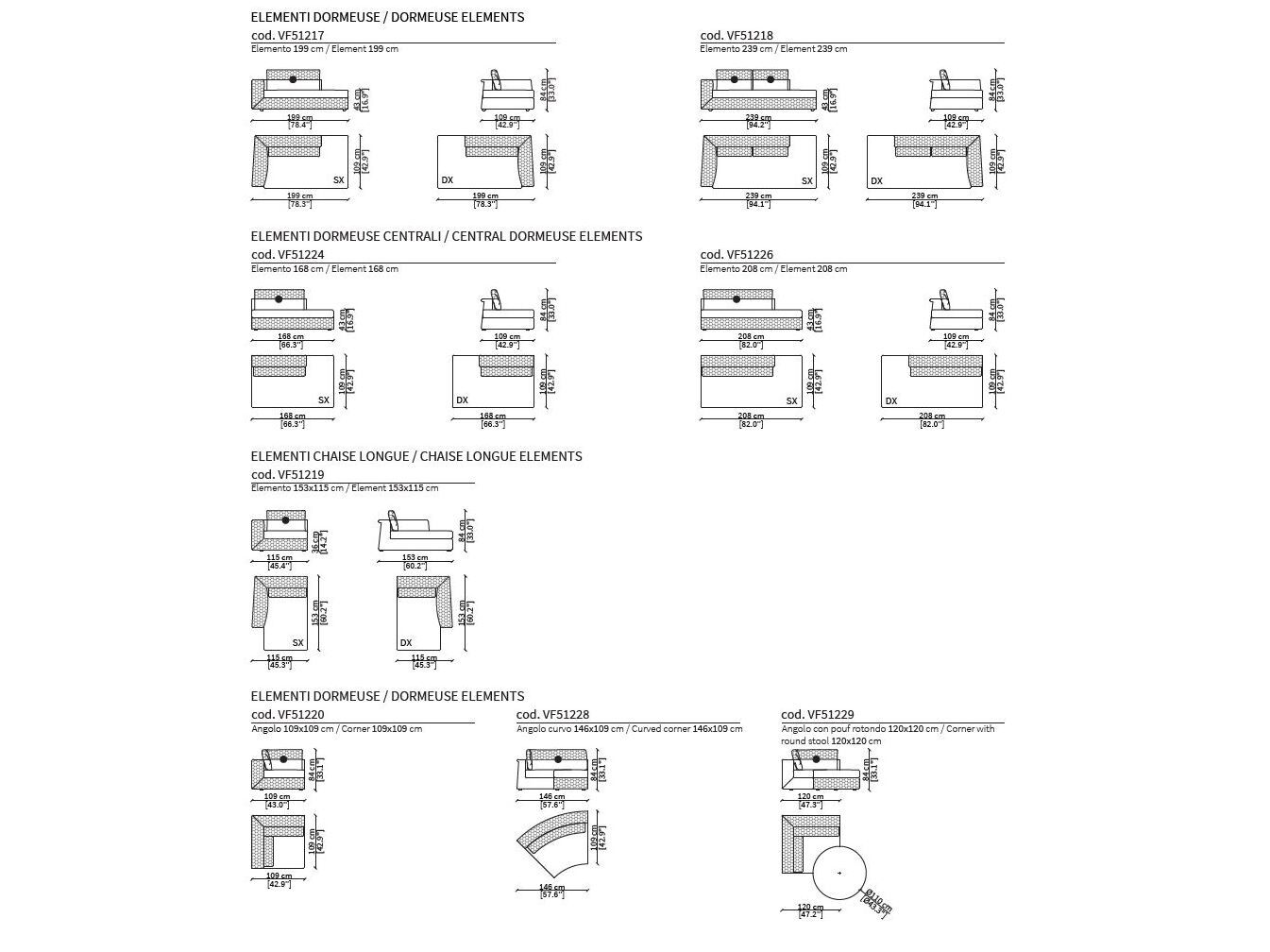 Модульный тканевый диван Vittoria Frigerio Appiani ARCH-00083925 - Вид №8