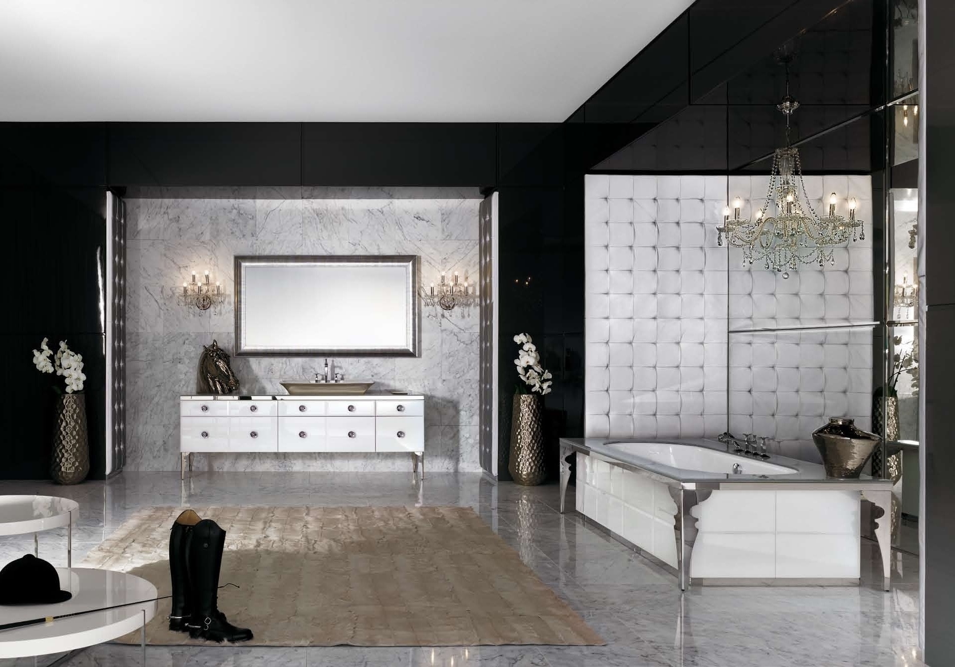 MAJESTIC 02 Комбинация ванной комнаты в отделке VETRO Santreyd 812 - Вид №2