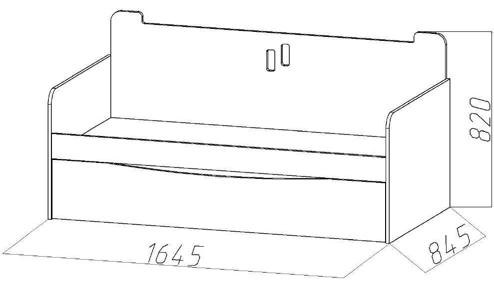 Детский диван-кровать с дополнительным спальным местом "Лежебока Бобби" МАНДАРИН ЧУДИКИ 178783 Синий Santreyd  - Вид №4