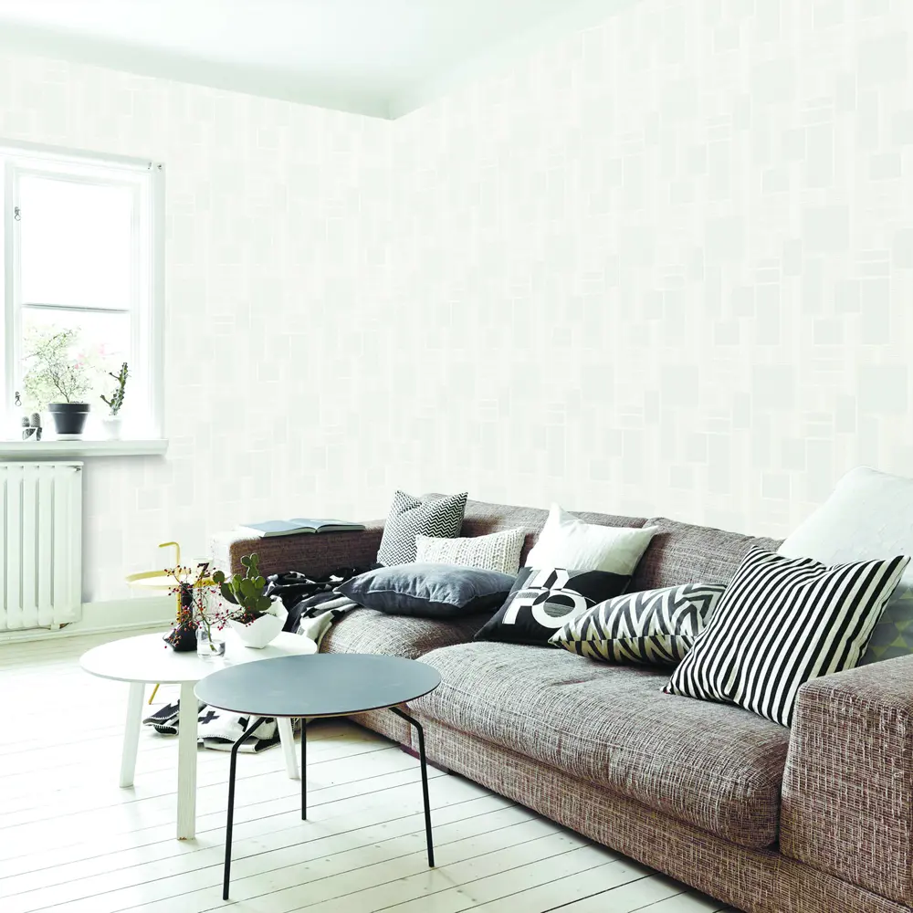 Обои под покраску антивандальные флизелиновые  «Квадраты» 1.06 м ЭР2898-1 Erismann Modevlies 10m Leroy STLM-2083266 - Вид №2