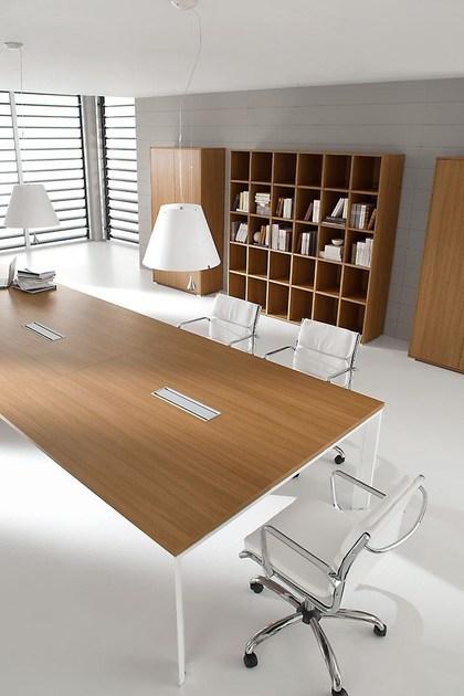 IFT Прямоугольный стол для переговоров из стали и дерева Pratiko sun-id-1361105 - Вид №3