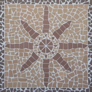 Star/Звезда мозаичное панно клинкерная (на сетке) 100х100