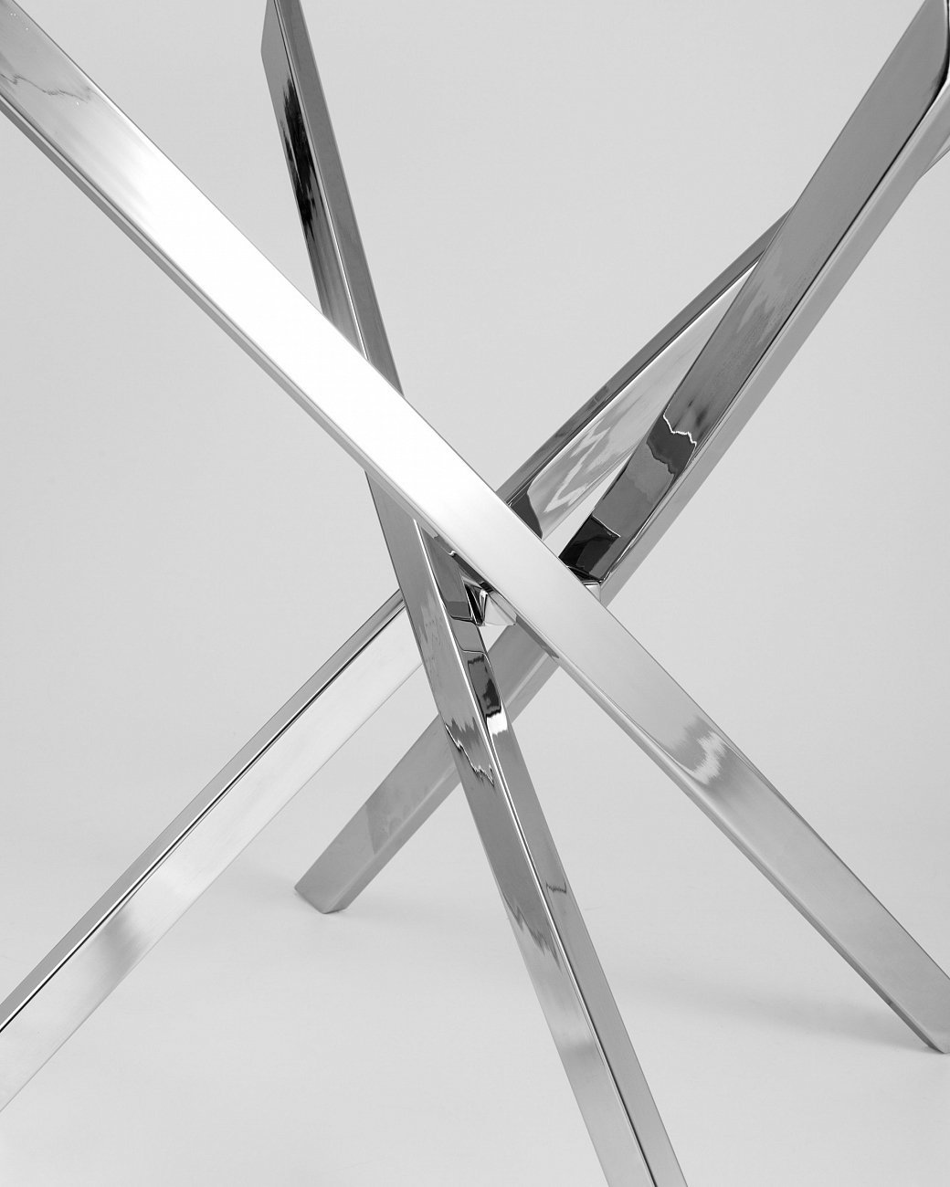 Стол обеденный стеклянные круглый прозрачный D 90 см Hydra STOOL GROUP HYDRA 00-3958827 Прозрачный;хром - Вид №5