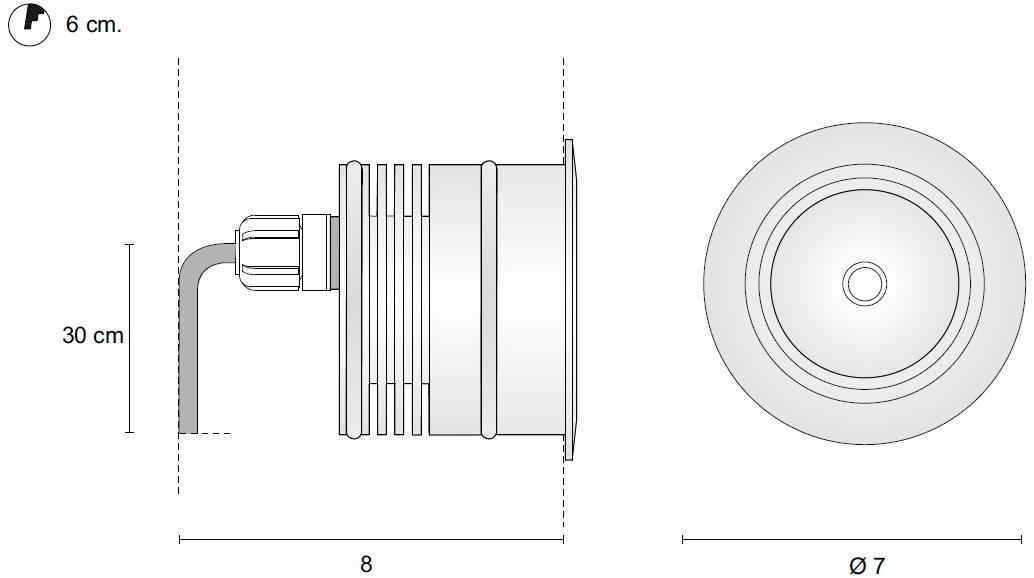 EGOLUCE Встраиваемый светодиодный уличный светильник Zeppelin 6397  - Вид №2