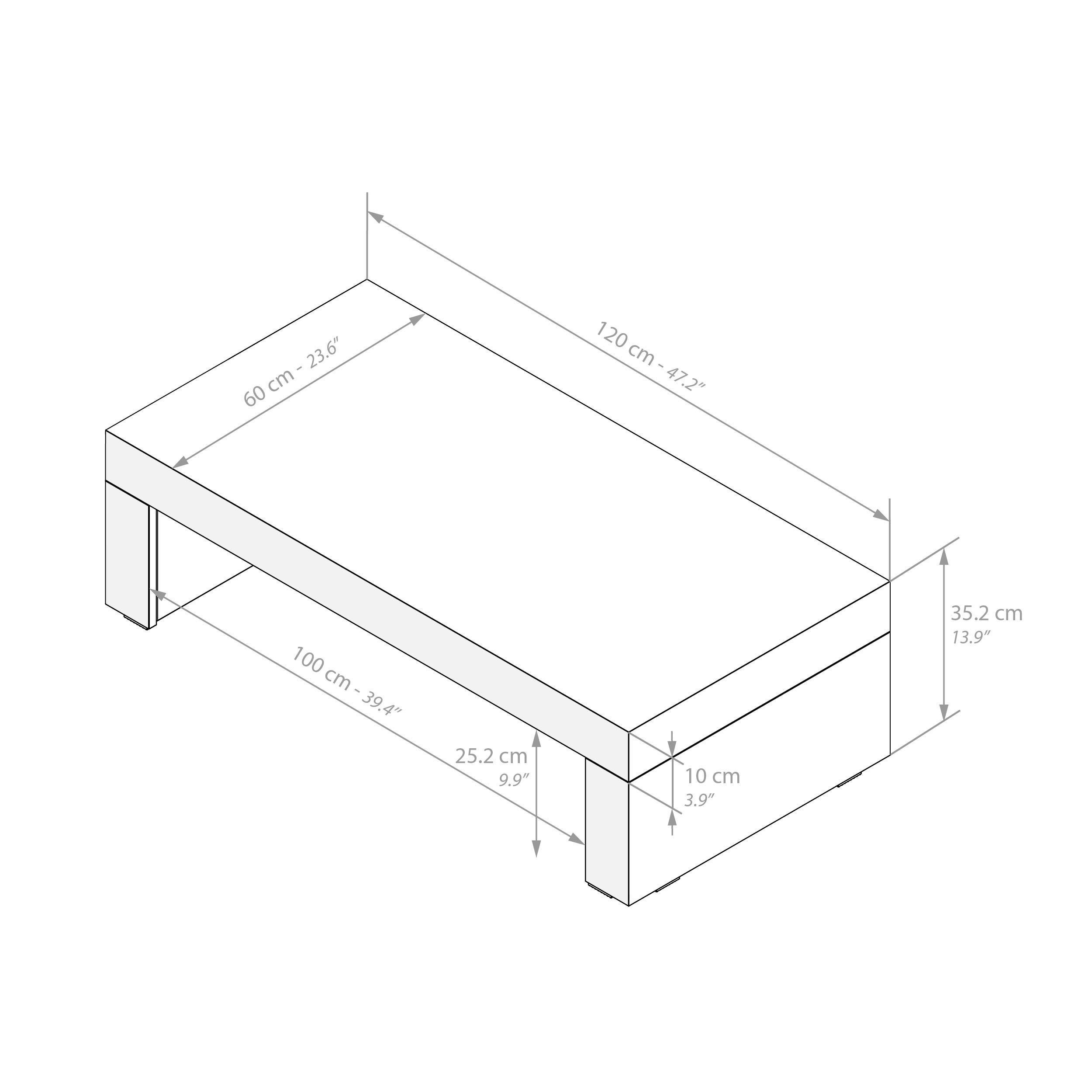 Прямоугольный журнальный столик из меламина Mobili Fiver Evolution ARCH-00110824 - Вид №20