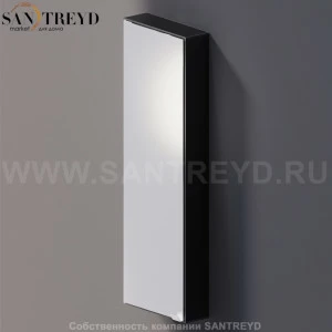 Agape 4x4 Зеркало: длина 120 см, ширина 40 см, в аллюминевом коробе с полками черное матовое A4X4282D