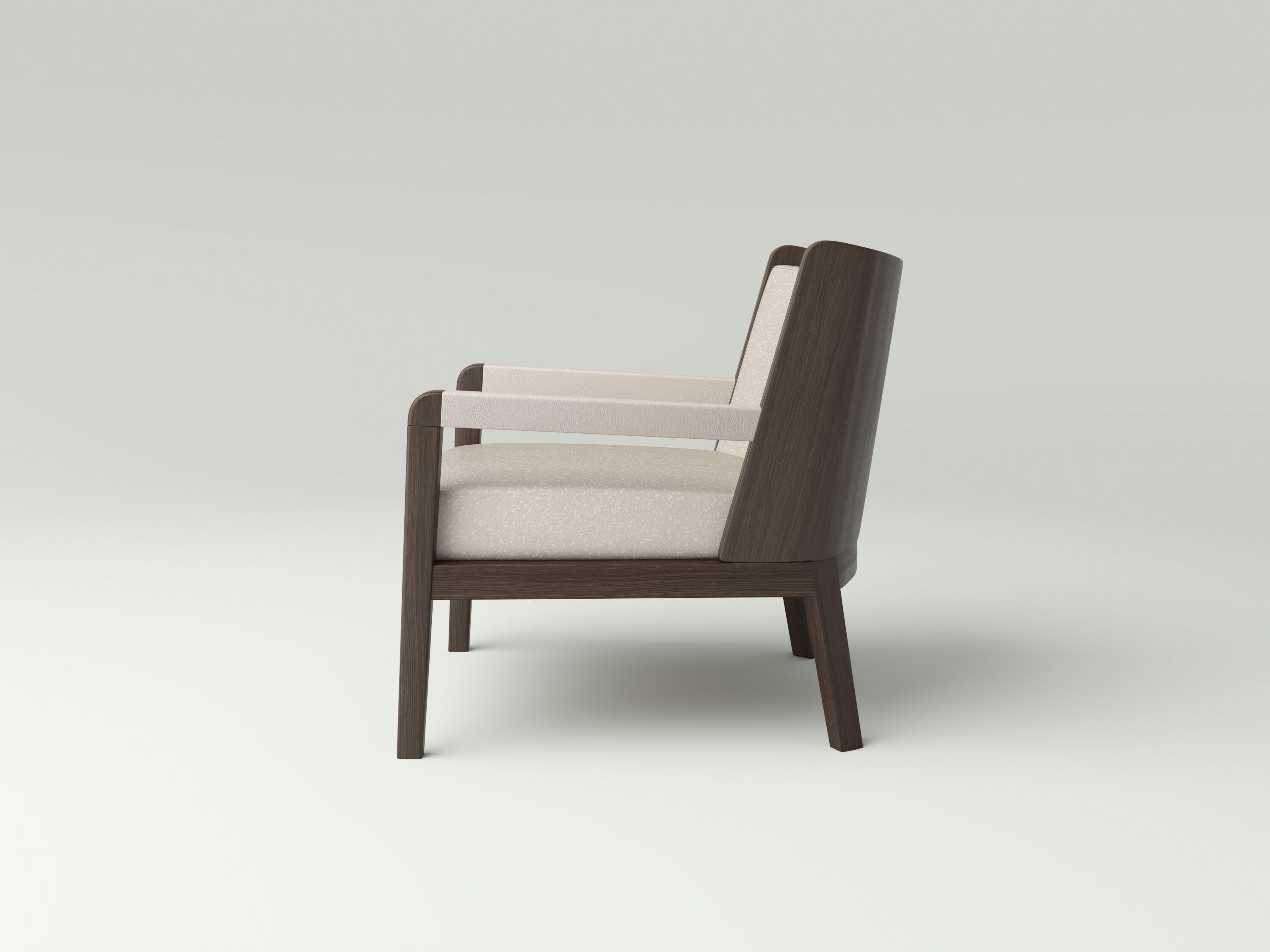 Кожаное и Дубовое кресло с подлокотниками NITZAN HOME OLAFUR ARCH-00038926 - Вид №2