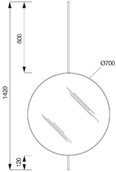 Boffi Круглое зеркало с настенной рамой sun-id-1431829 - Вид №2