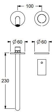 GUGLIELMI Смеситель для умывальника настенный на 2 отверстия Sprint color Fiin05899 - Вид №13